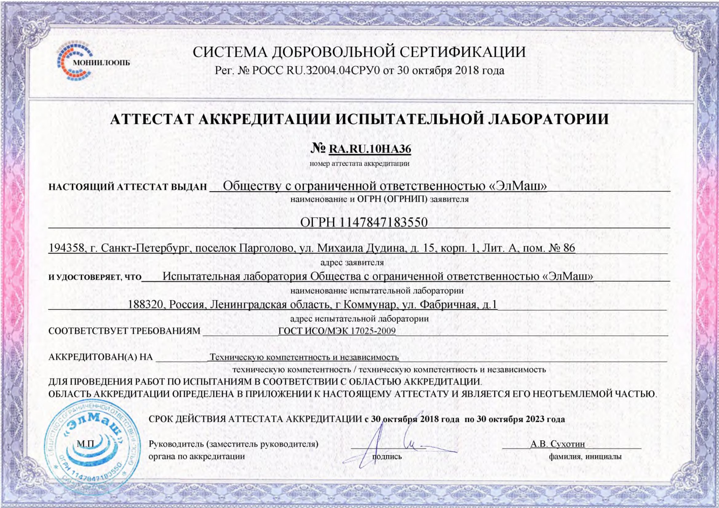 Аккредитация лаборатории в СПб